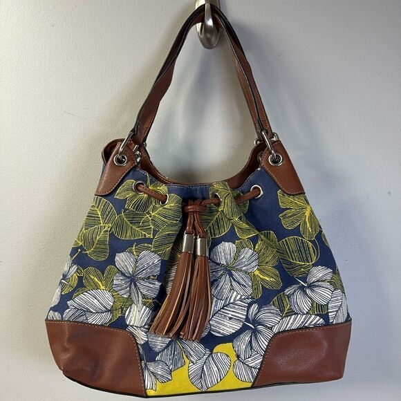 Chaps Floral Tassle Purse - Picture 1 of 5